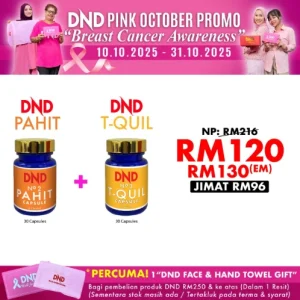 Imej produk 1 DND PAHIT (30 CAPSULE) + 1 DND T-QUIL (30 CAPSULE)