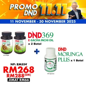 Imej produk 2 BOTOL DND369 E-SIO SOFTGEL + 1 BOTOL DND MORINGA PLUS