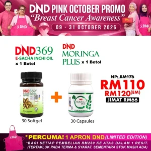 Imej produk DND MORINGA PLUS (30 CAP) X 1 BOTOL + 1 DND E-SIO (30 SOFTGEL) X 1 BOTOL