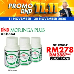 Imej produk DND MORINGA PLUS (60 VEGE CAPSULE) X 3 BOTOL