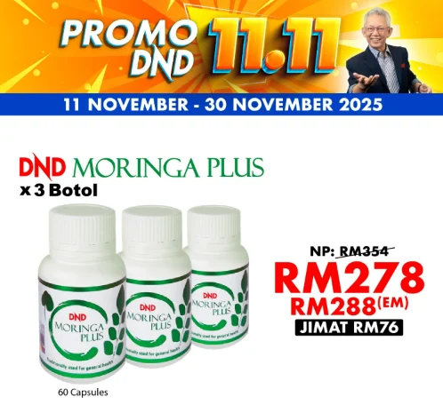 Imej produk DND MORINGA PLUS (60 VEGE CAPSULE) X 3 BOTOL