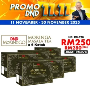 Imej produk DND MORINGGO MORINGA MASALA TEA (20 SACHETS X 2.5g) X 6 KOTAK