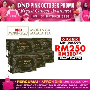 Imej produk DND MORINGGO MORINGA MASALA TEA (20 SACHETS X 2.5g) X 6 KOTAK