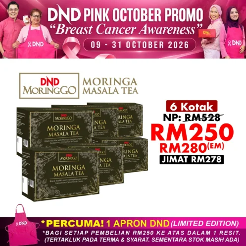 Imej produk DND MORINGGO MORINGA MASALA TEA (20 SACHETS X 2.5g) X 6 KOTAK