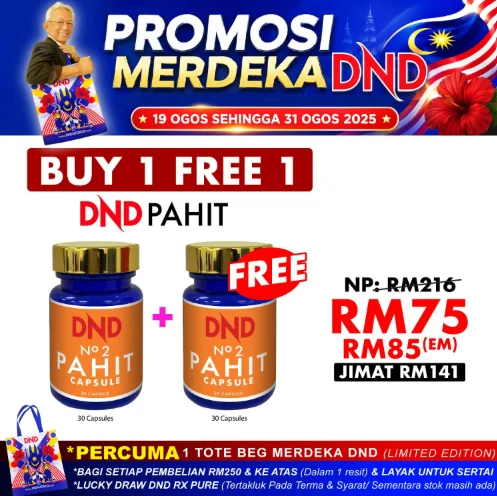 Imej produk DND PAHIT (30 CAP) (BELI 1 PERCUMA 1)