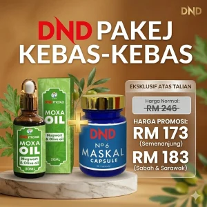 Imej produk DND PAKEJ KEBAS-KEBAS (1 DND MASKAL + 1 MOXA OIL)