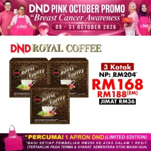 Imej produk DND ROYAL COFFEE (20G X 15 SACHETS) X 3 KOTAK