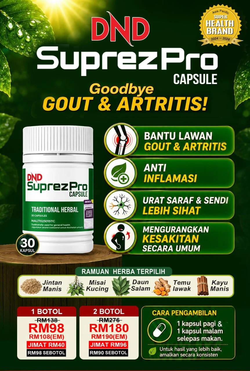 Poster penerangan produk DND Suprez Pro