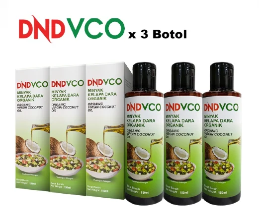 Imej produk DND VCO (MINYAK KELAPA DARA ORGANIK) 150ML X 3 BOTOL