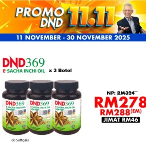 Imej produk DND369 E-SACHA INCHI OIL (+ VIT E) SOFTGEL X 3 BOTOL