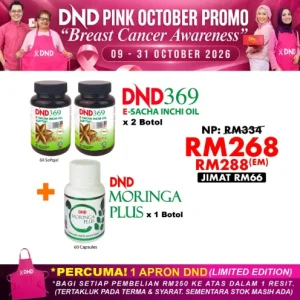 Imej produk DND369 E-SIO (60 SOFTGEL) X 2 BOTOL + DND MORINGA PLUS (60 CAP) X 1 BOTOL