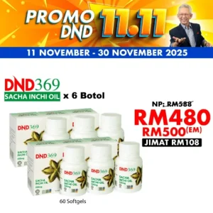 Imej produk DND369 SACHA INCHI OIL (60 VEGE SOFTGEL) X 6 BOTOL