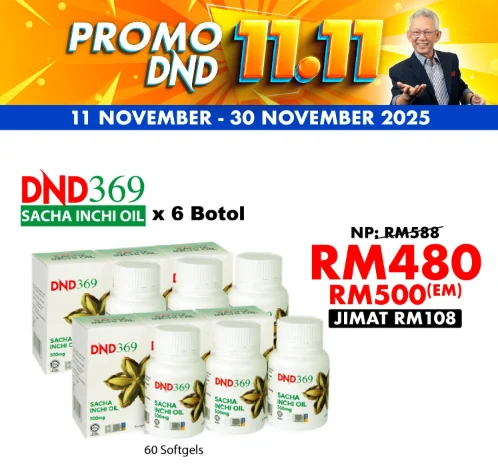 Imej produk DND369 SACHA INCHI OIL (60 VEGE SOFTGEL) X 6 BOTOL