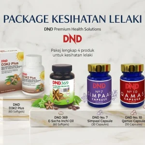 Imej produk PACKAGE KESIHATAN LELAKI (1 DND ESIO + 1 DND D3K2 PLUS + 1 DND SIMPAAL + 1 DND QAMAS)
