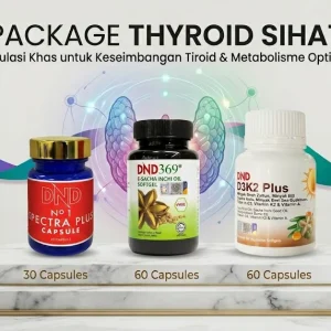 Imej produk PACKAGE THYROID SIHAT (1 DND ESIO + 1 DND D3K2 PLUS + 1 DND SPECTRA PLUS)